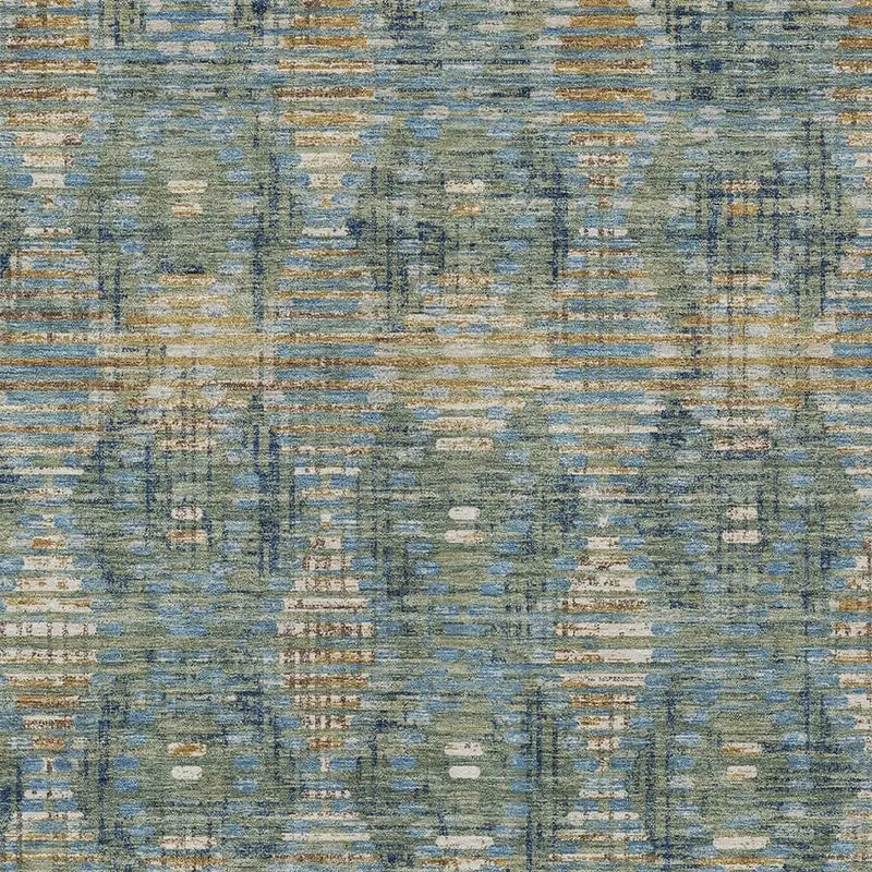 9' X 12' Green And Gray Floral Medallion Washable Indoor Outdoor Area Rug Homeroots Outdoor