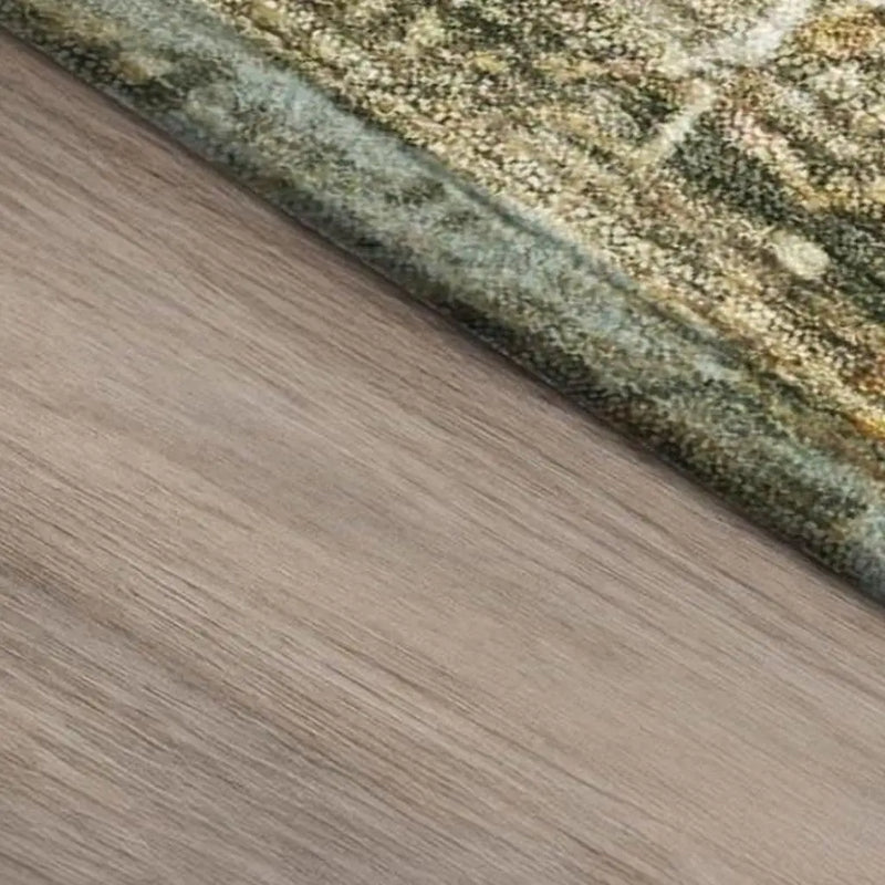 9' X 12' Green And Ivory Abstract Washable Indoor Outdoor Area Rug Homeroots Outdoor