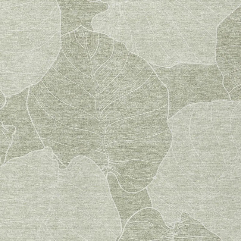 9' X 12' Green And Ivory Floral Washable Indoor Outdoor Area Rug Homeroots Outdoor