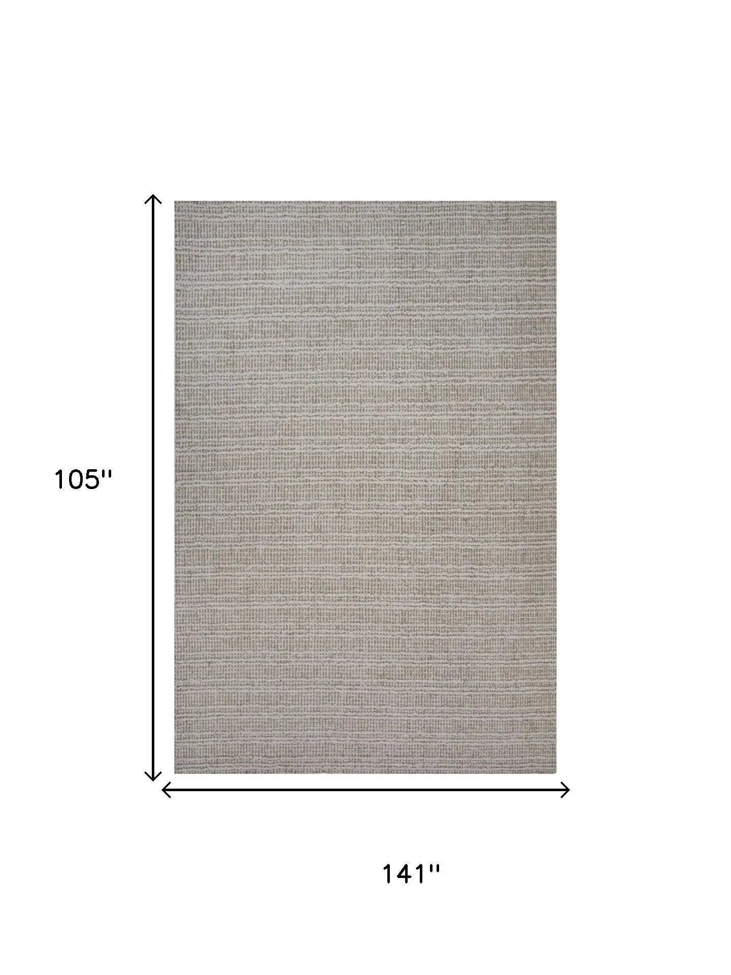 9' X 12' Green And Ivory Wool Plaid Hand Tufted Area Rug Homeroots Home Decor