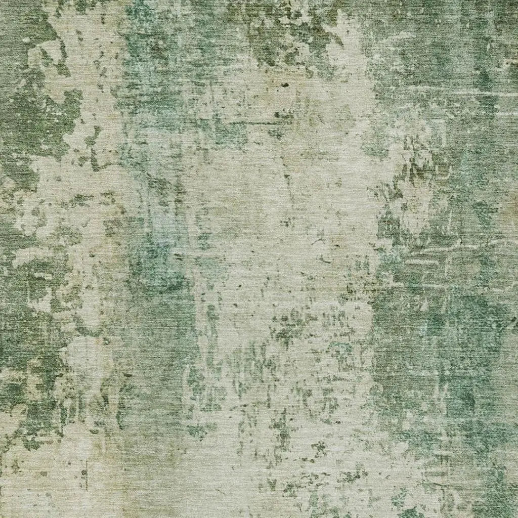 9' X 12' Green And Sage Abstract Washable Indoor Outdoor Area Rug Homeroots Outdoor