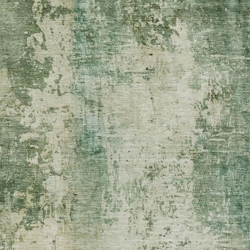 9' X 12' Green And Sage Abstract Washable Indoor Outdoor Area Rug Homeroots Outdoor
