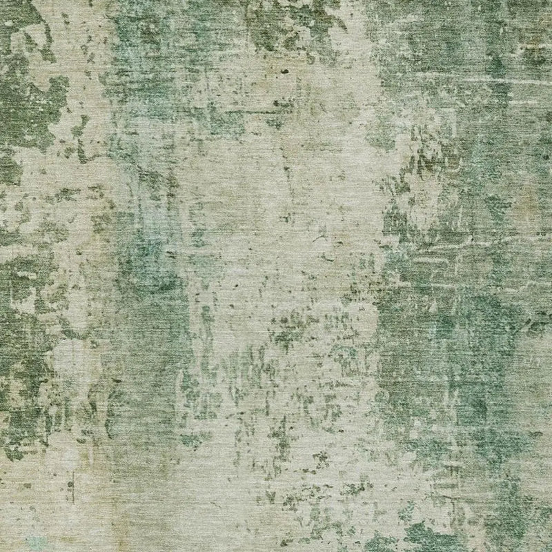 9' X 12' Green And Sage Abstract Washable Indoor Outdoor Area Rug Homeroots Outdoor