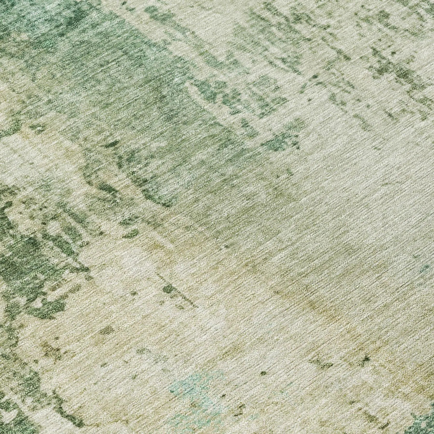9' X 12' Green And Sage Abstract Washable Indoor Outdoor Area Rug Homeroots Outdoor