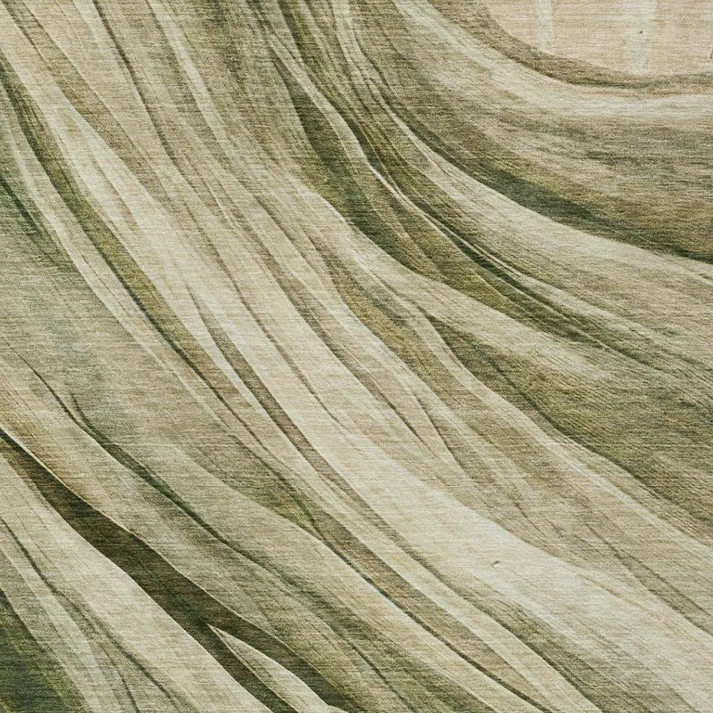 9' X 12' Green And Sage Abstract Washable Indoor Outdoor Area Rug Homeroots Outdoor