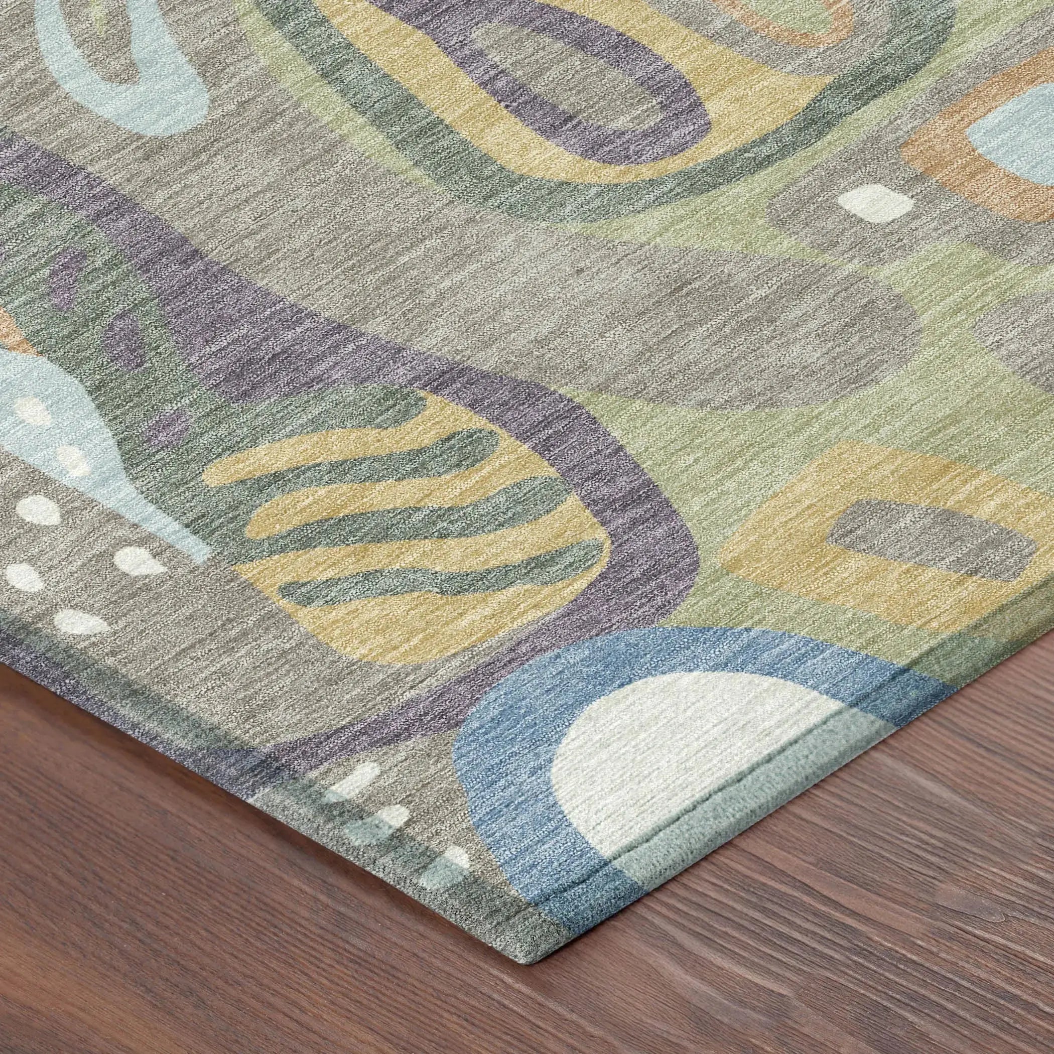 9' X 12' Green And Sage Abstract Washable Indoor Outdoor Area Rug Homeroots Outdoor