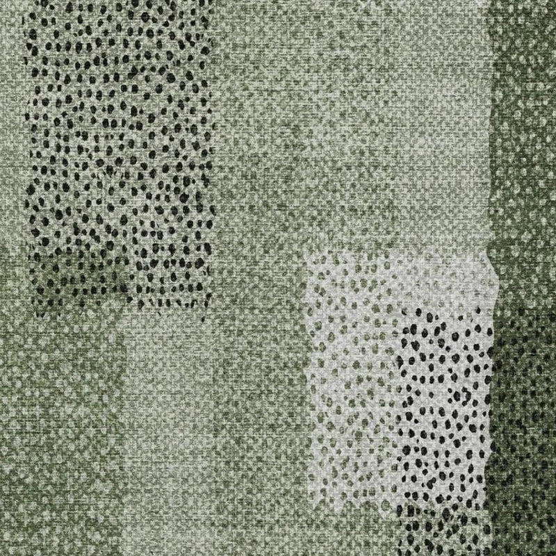 9' X 12' Green And Silver Abstract Washable Indoor Outdoor Area Rug Homeroots Outdoor