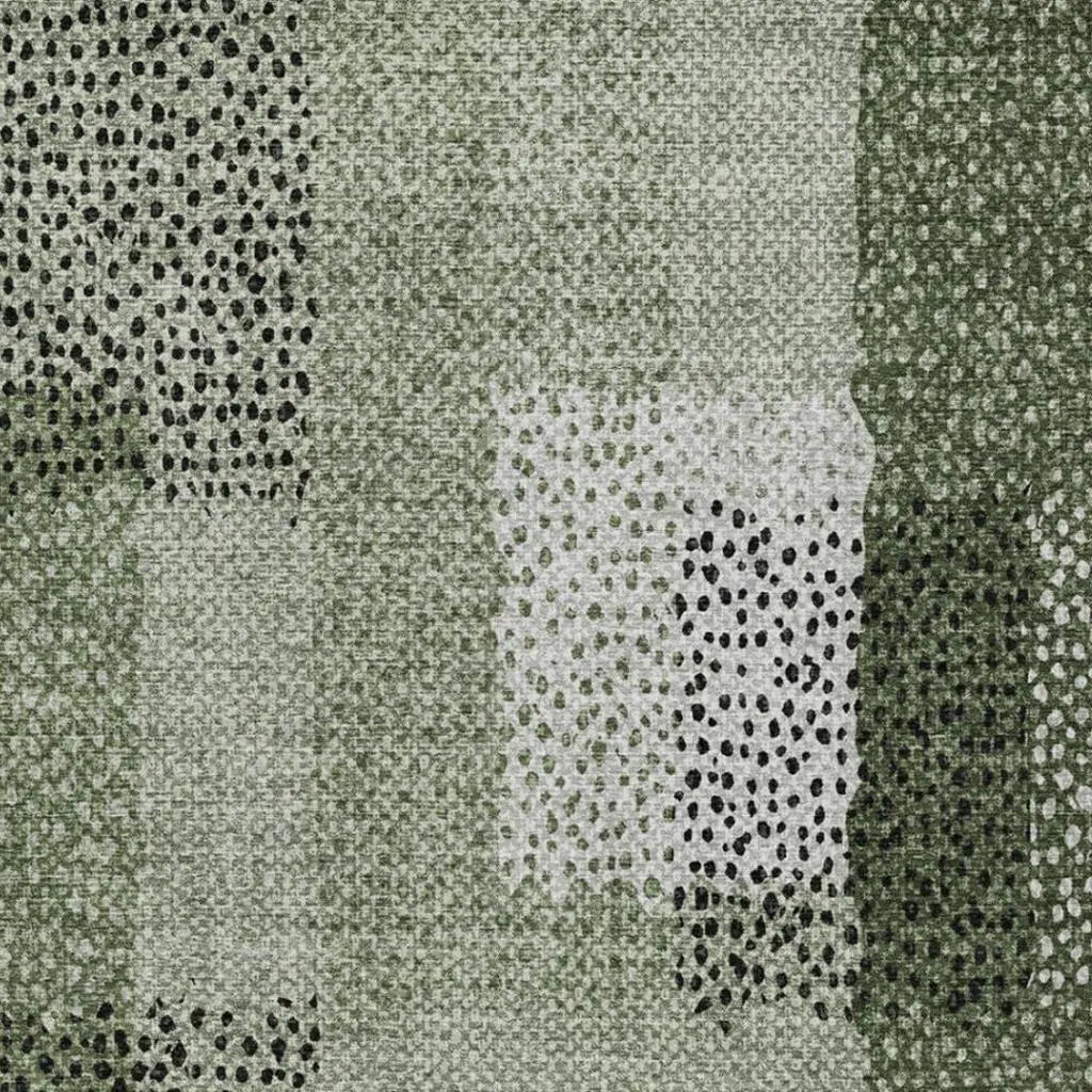 9' X 12' Green And Silver Abstract Washable Indoor Outdoor Area Rug Homeroots Outdoor