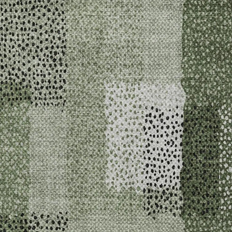9' X 12' Green And Silver Abstract Washable Indoor Outdoor Area Rug Homeroots Outdoor