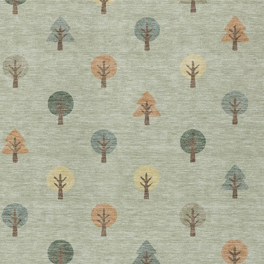 9' X 12' Green And Wheat Geometric Washable Indoor Outdoor Area Rug Homeroots Outdoor