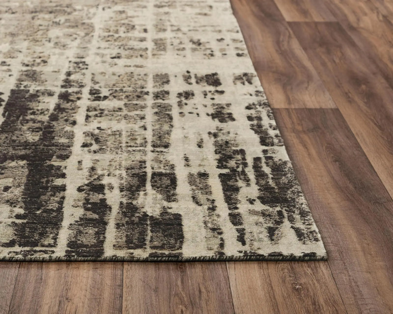 9' X 12' Green Brown And Beige New Zealand Lambs Wool Abstract Hand Carved Handmade Area Rug Homeroots Home Decor