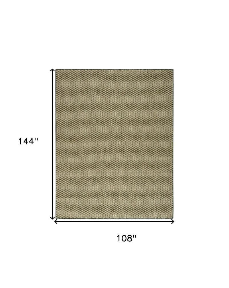 9' X 12' Green Geometric Indoor Outdoor Area Rug Homeroots Outdoor