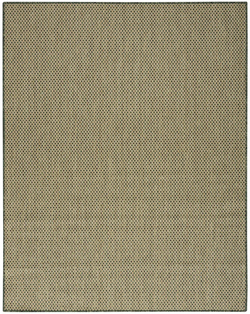 9' X 12' Green Geometric Indoor Outdoor Area Rug Homeroots Outdoor