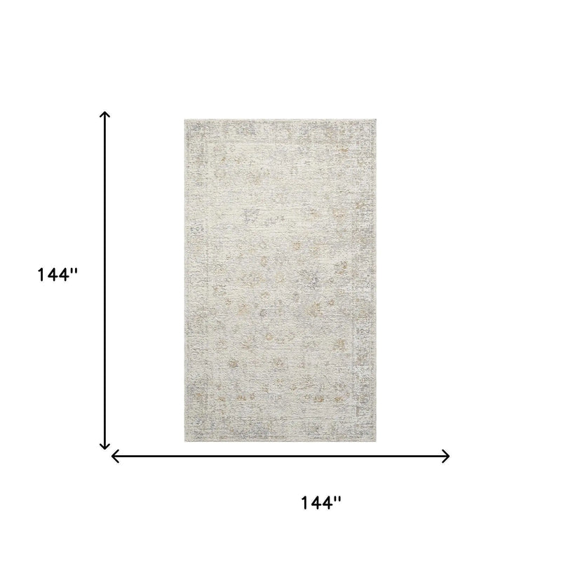 9' X 12' Ivory And Beige Abstract Area Rug Homeroots Home Decor