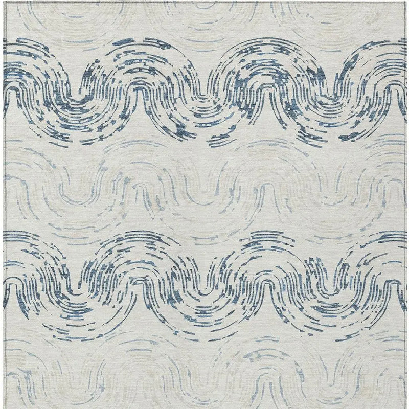 9' X 12' Ivory And Beige Abstract Washable Indoor Outdoor Area Rug Homeroots Outdoor