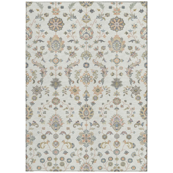 9' X 12' Ivory And Beige Abstract Washable Indoor Outdoor Area Rug Homeroots Outdoor