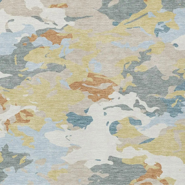 9' X 12' Ivory And Beige Abstract Washable Indoor Outdoor Area Rug Homeroots Outdoor
