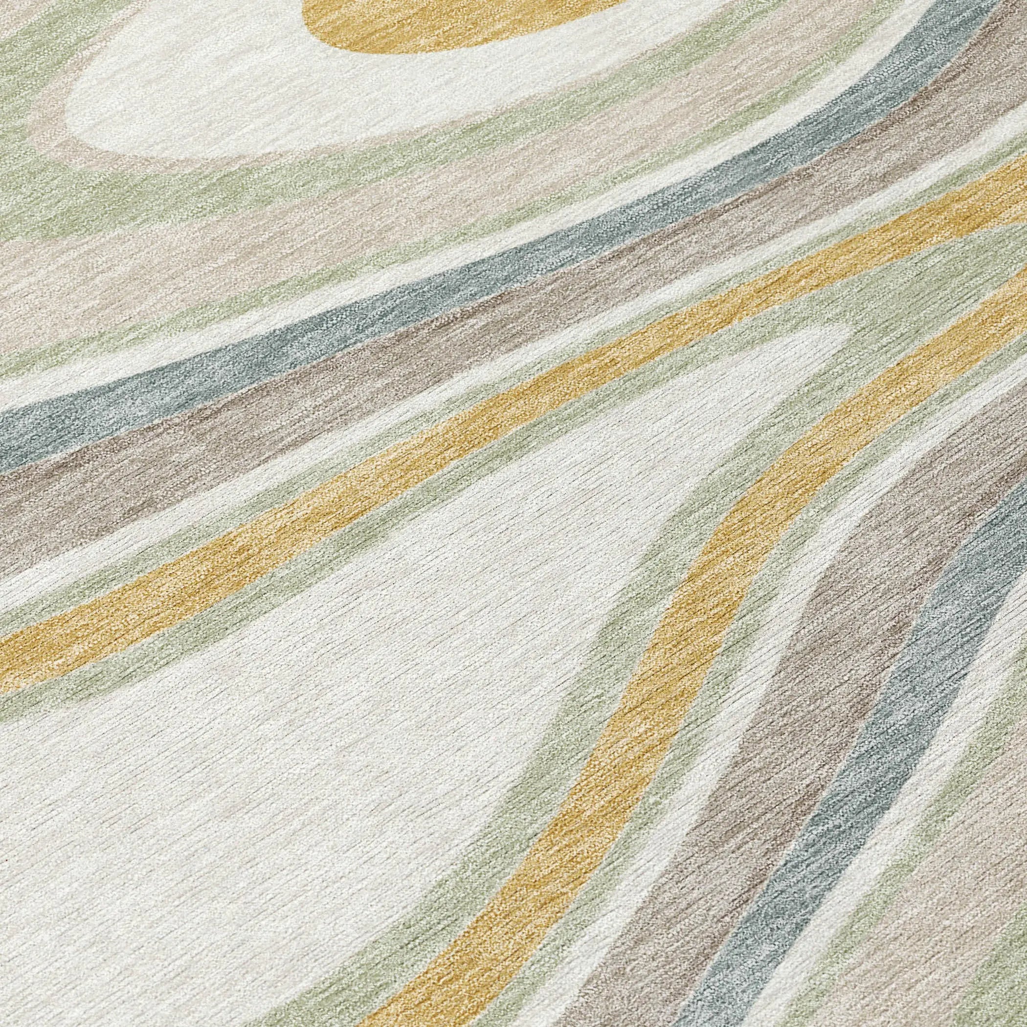 9' X 12' Ivory And Beige Abstract Washable Indoor Outdoor Area Rug Homeroots Outdoor