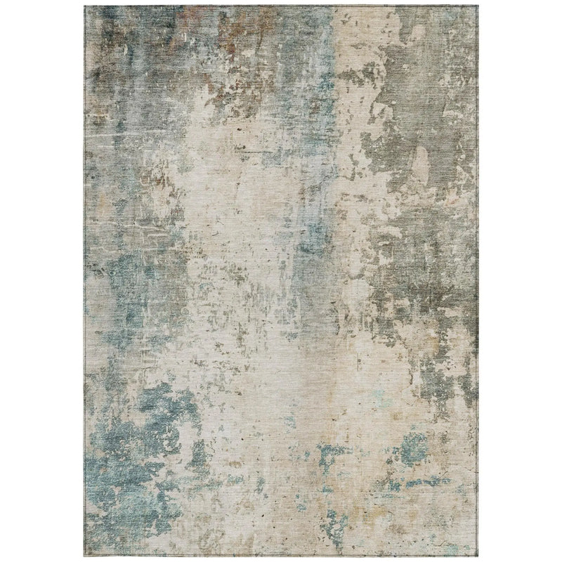 9' X 12' Ivory And Beige Abstract Washable Indoor Outdoor Area Rug Homeroots Outdoor