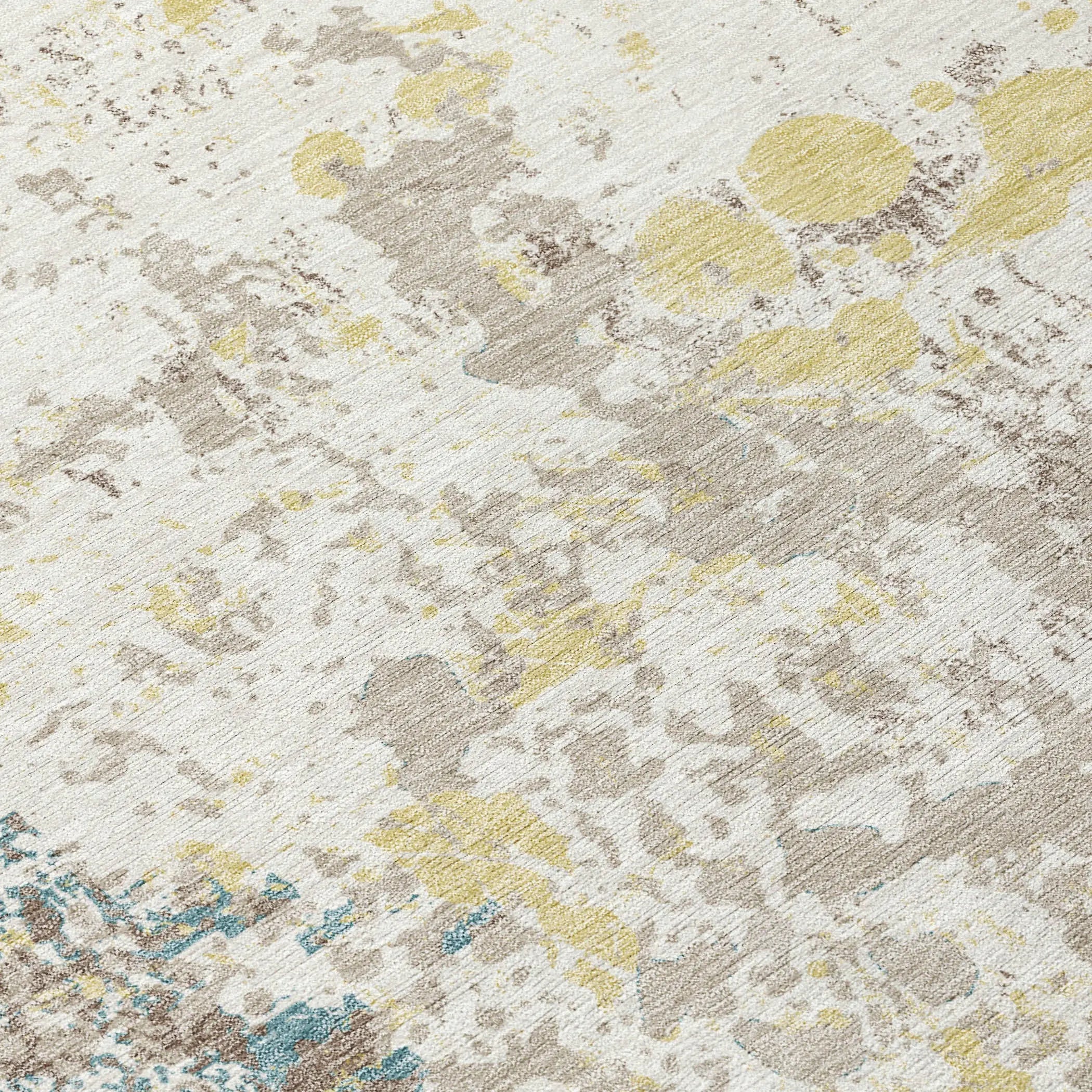 9' X 12' Ivory And Beige Abstract Washable Indoor Outdoor Area Rug Homeroots Outdoor
