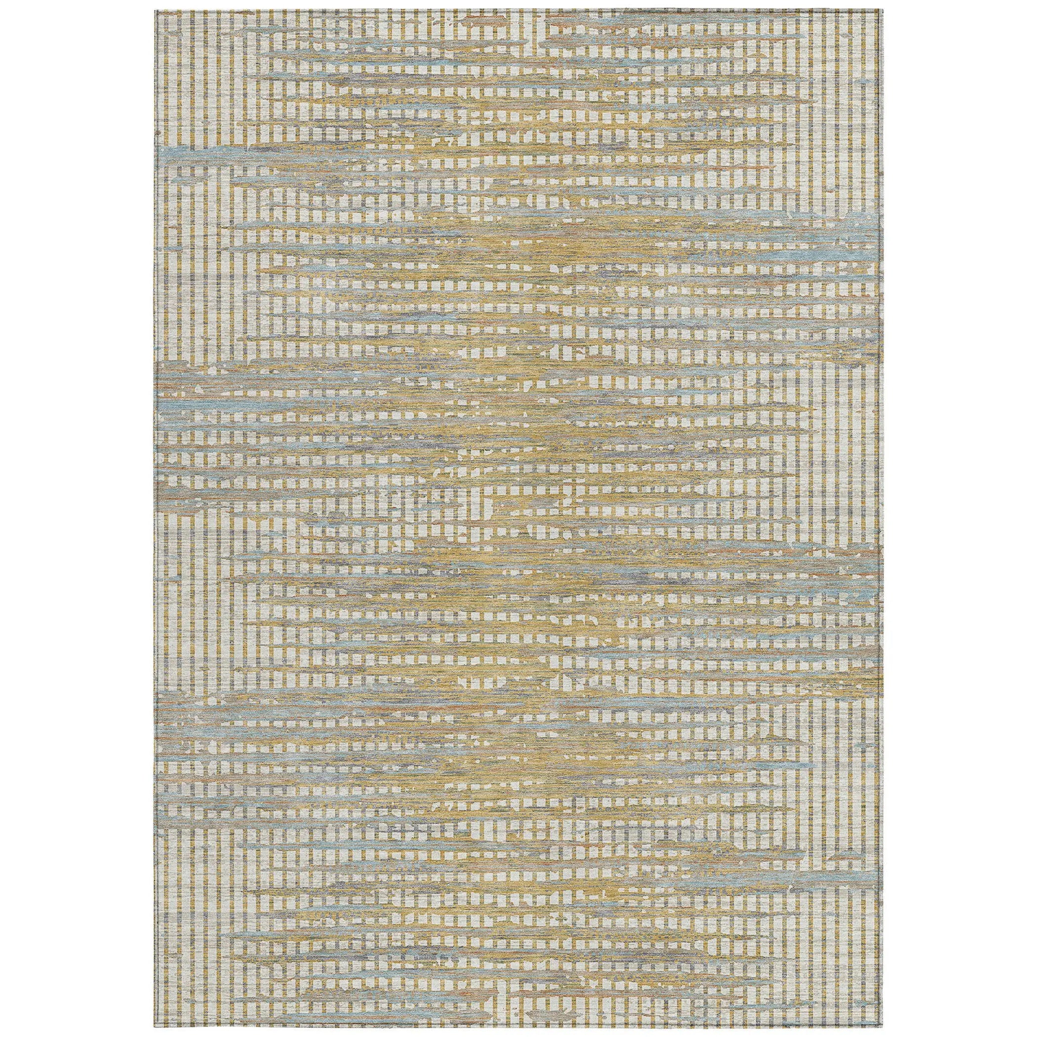 9' X 12' Ivory And Beige Abstract Washable Indoor Outdoor Area Rug Homeroots Outdoor