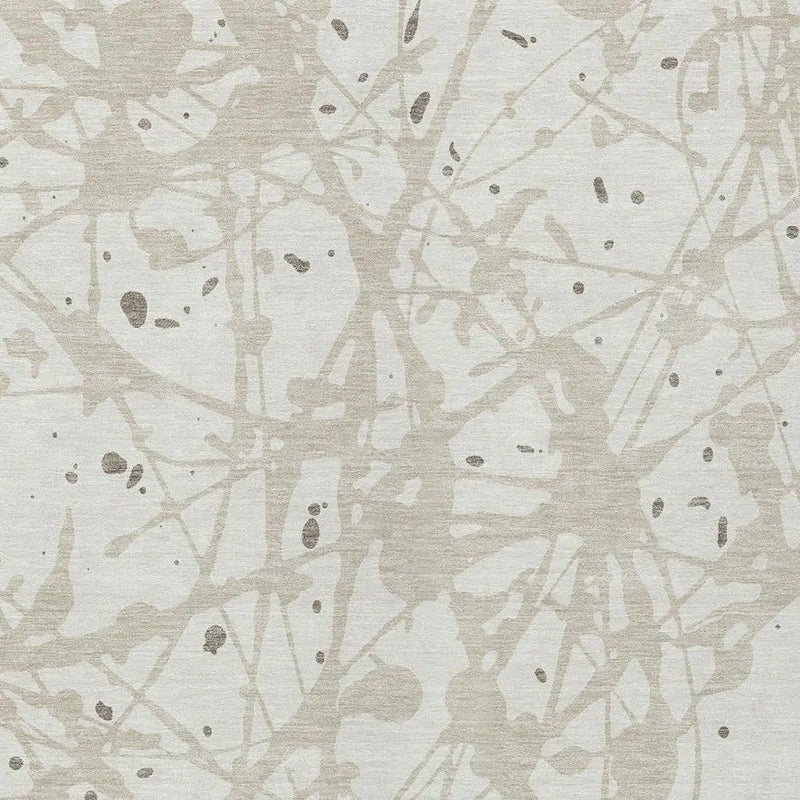 9' X 12' Ivory And Beige Abstract Washable Indoor Outdoor Area Rug Homeroots Outdoor