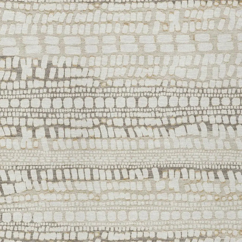 9' X 12' Ivory And Beige Abstract Washable Indoor Outdoor Area Rug Homeroots Outdoor
