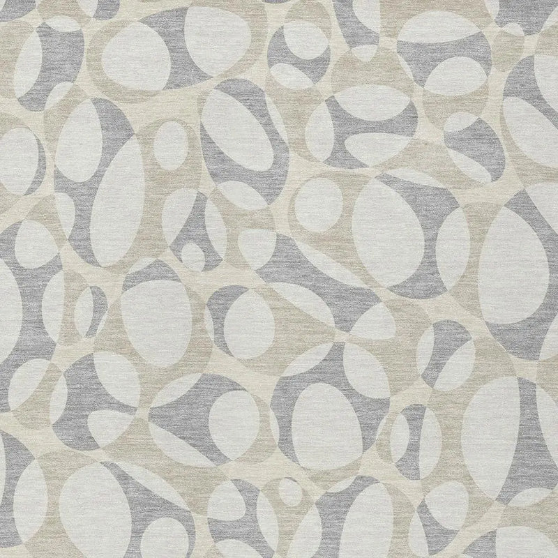 9' X 12' Ivory And Beige Abstract Washable Indoor Outdoor Area Rug Homeroots Outdoor
