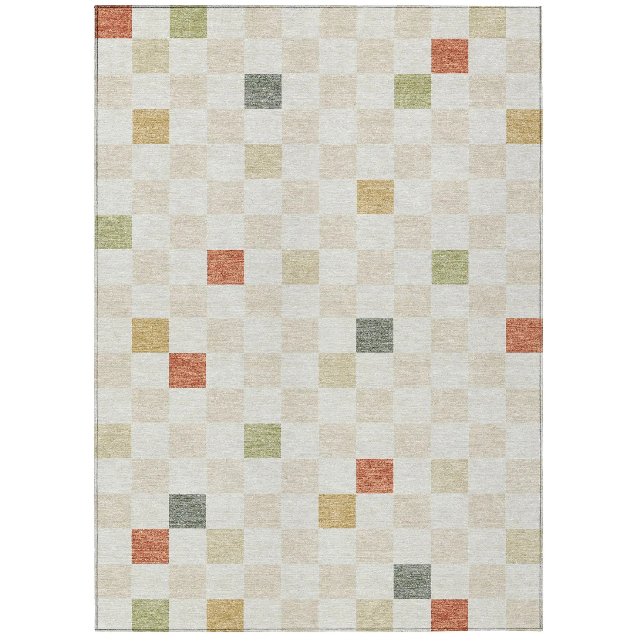 9' X 12' Ivory And Beige Geometric Washable Indoor Outdoor Area Rug Homeroots Outdoor
