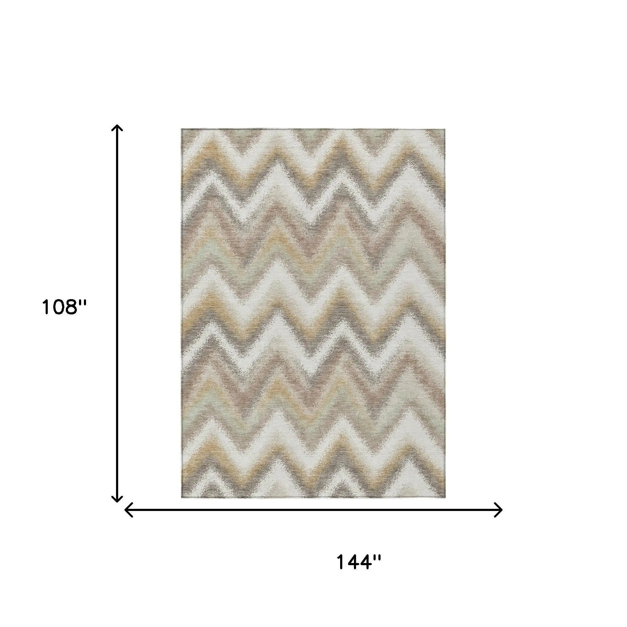 9' X 12' Ivory And Beige Geometric Washable Indoor Outdoor Area Rug Homeroots Outdoor