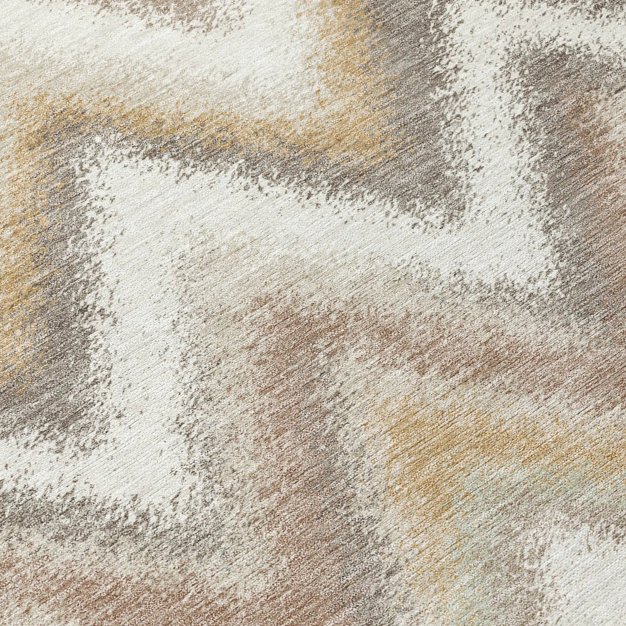 9' X 12' Ivory And Beige Geometric Washable Indoor Outdoor Area Rug Homeroots Outdoor