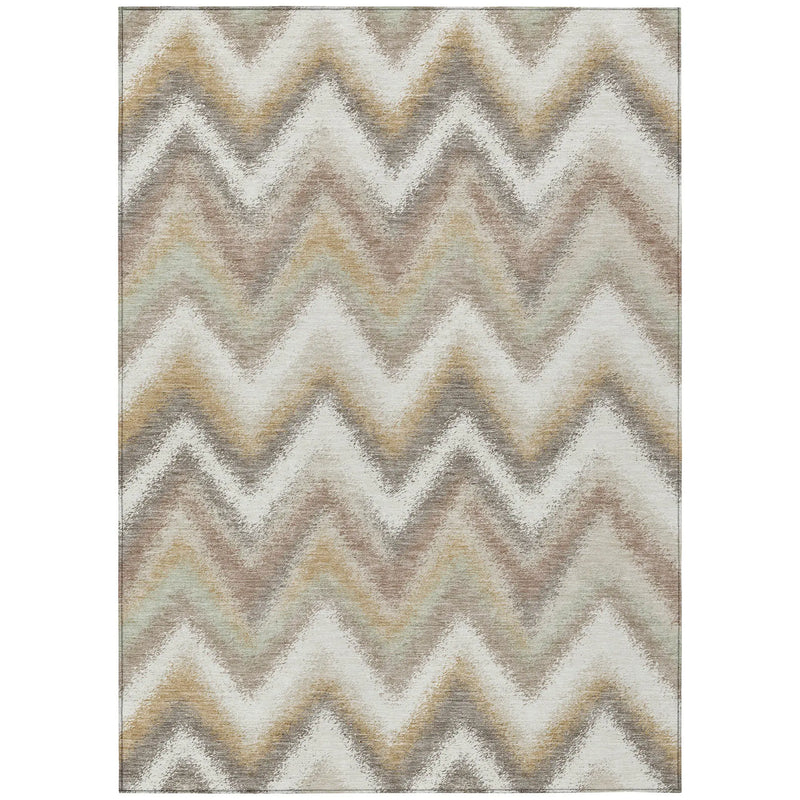 9' X 12' Ivory And Beige Geometric Washable Indoor Outdoor Area Rug Homeroots Outdoor