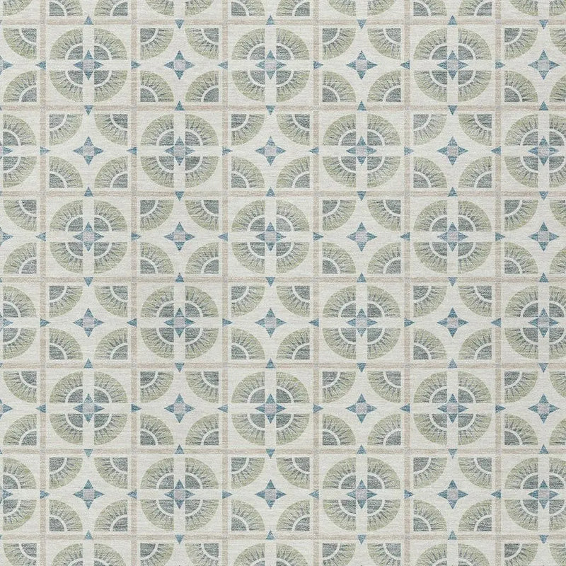 9' X 12' Ivory And Beige Geometric Washable Indoor Outdoor Area Rug Homeroots Outdoor