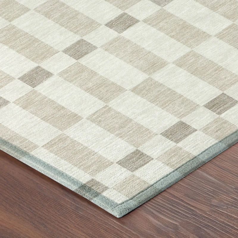 9' X 12' Ivory And Beige Geometric Washable Indoor Outdoor Area Rug Homeroots Outdoor