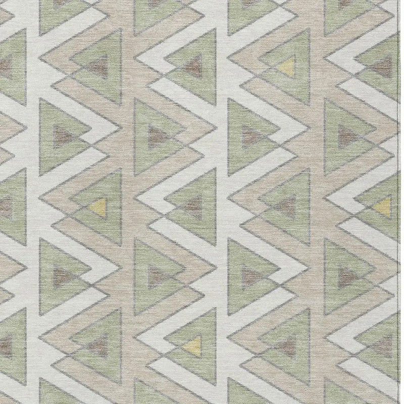 9' X 12' Ivory And Beige Geometric Washable Indoor Outdoor Area Rug Homeroots Outdoor