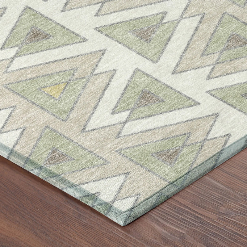 9' X 12' Ivory And Beige Geometric Washable Indoor Outdoor Area Rug Homeroots Outdoor