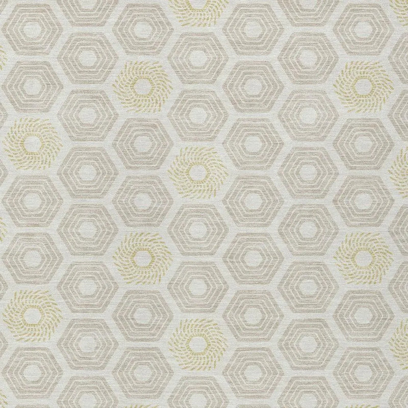 9' X 12' Ivory And Beige Geometric Washable Indoor Outdoor Area Rug Homeroots Outdoor