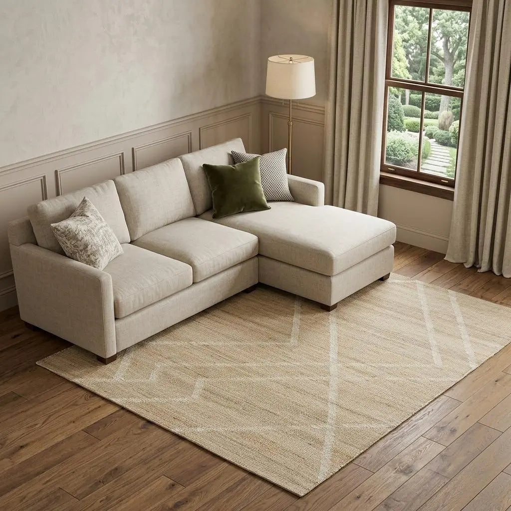 9' X 12' Ivory And Beige Jute Abstract Hand Woven Area Rug Homeroots Home Decor