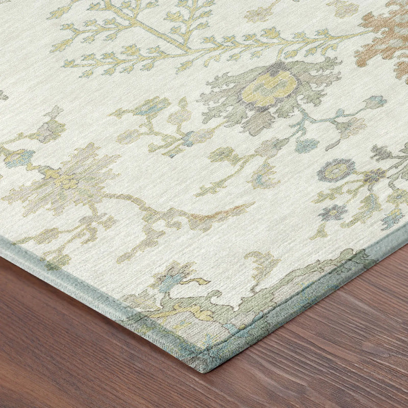 9' X 12' Ivory And Beige Oriental Washable Indoor Outdoor Area Rug Homeroots Outdoor