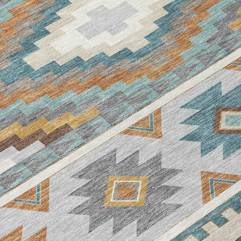 9' X 12' Ivory And Beige Southwestern Washable Indoor Outdoor Area Rug Homeroots Outdoor