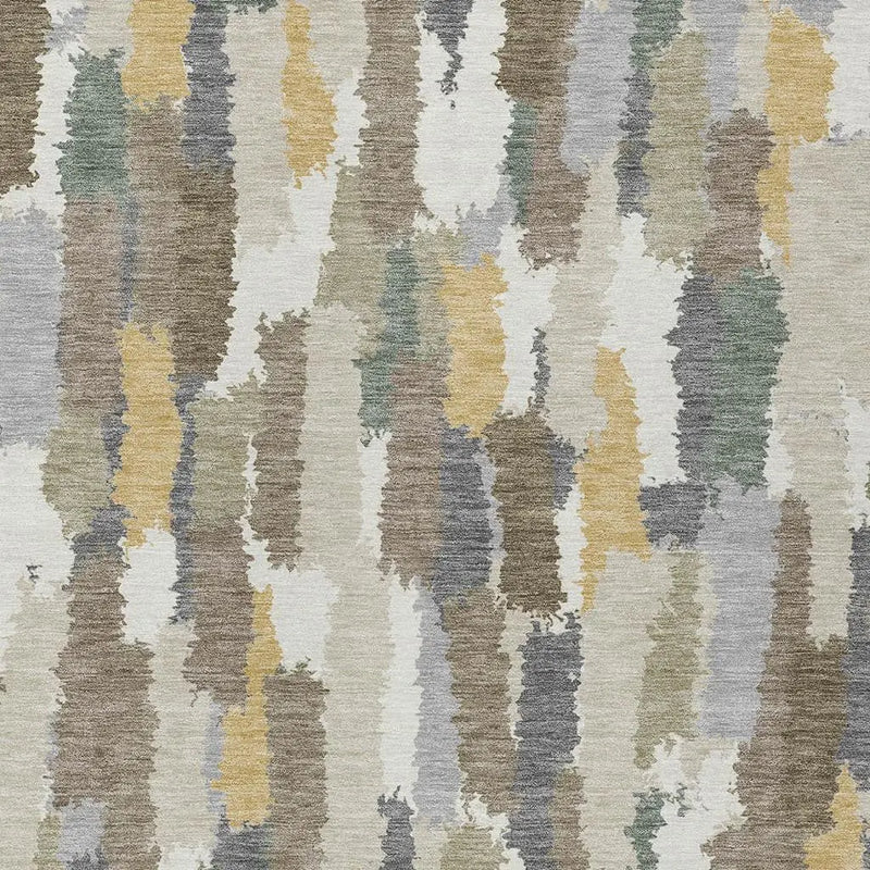 9' X 12' Ivory And Beige Striped Washable Indoor Outdoor Area Rug Homeroots Outdoor