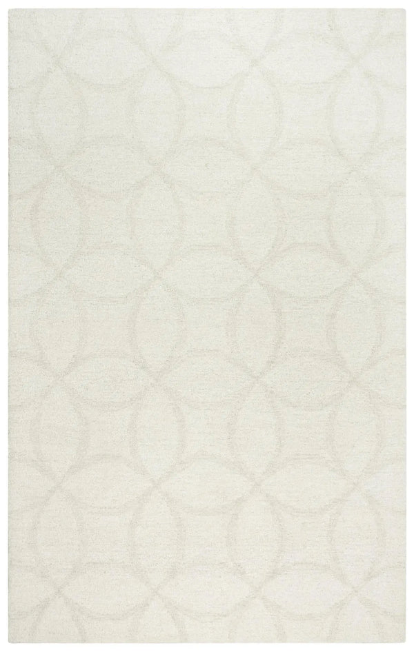9' X 12' Ivory And Beige Wool Geometric Hand Tufted Area Rug Homeroots Home Decor