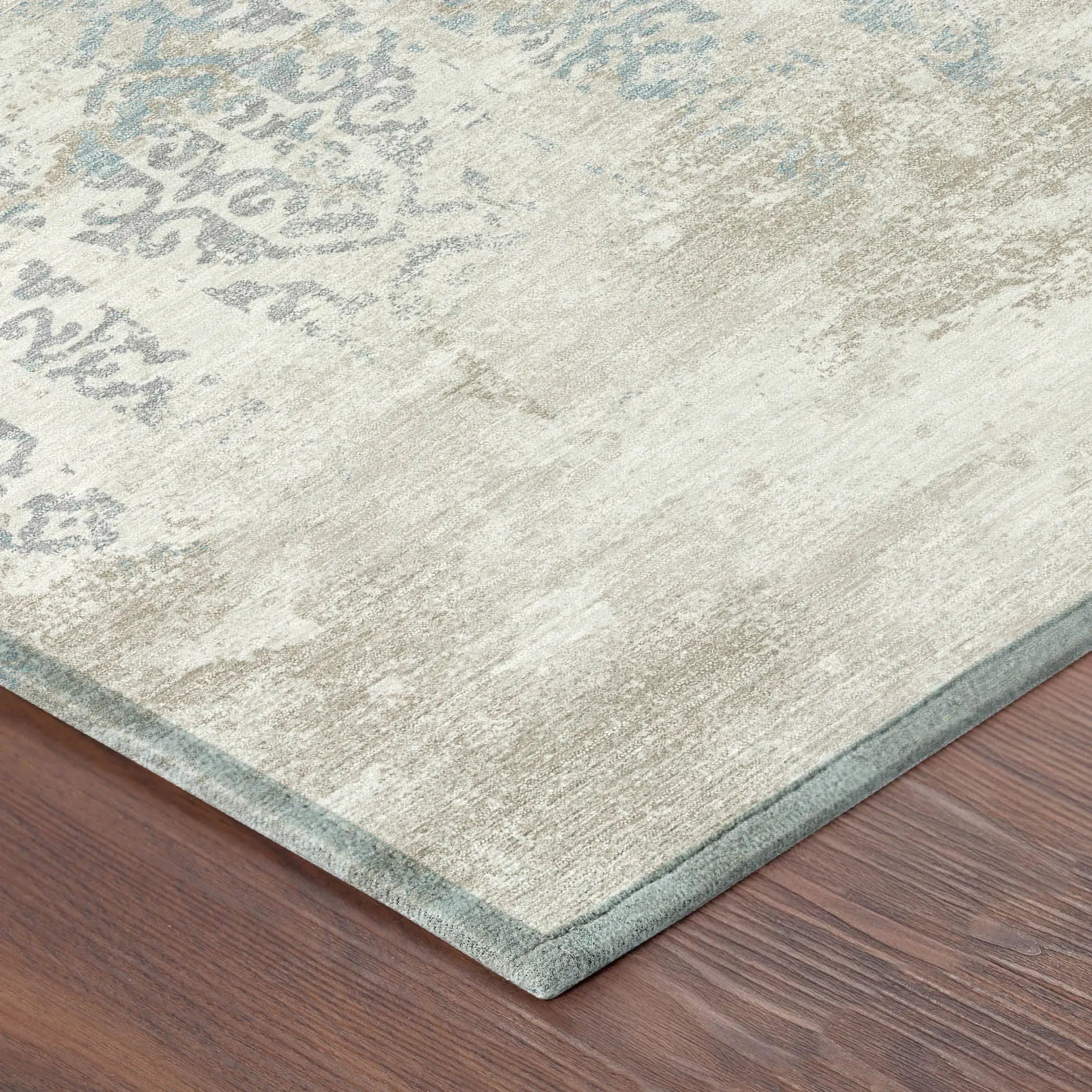9' X 12' Ivory And Blue Oriental Washable Indoor Outdoor Area Rug Homeroots Outdoor