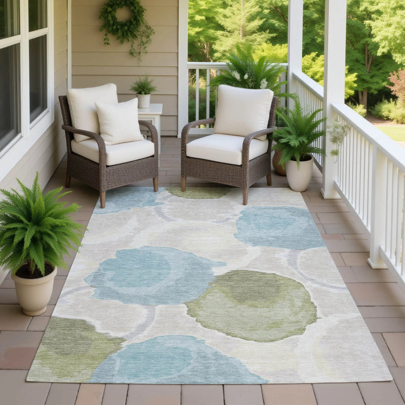 9' X 12' Ivory And Brown Abstract Washable Indoor Outdoor Area Rug Homeroots Outdoor