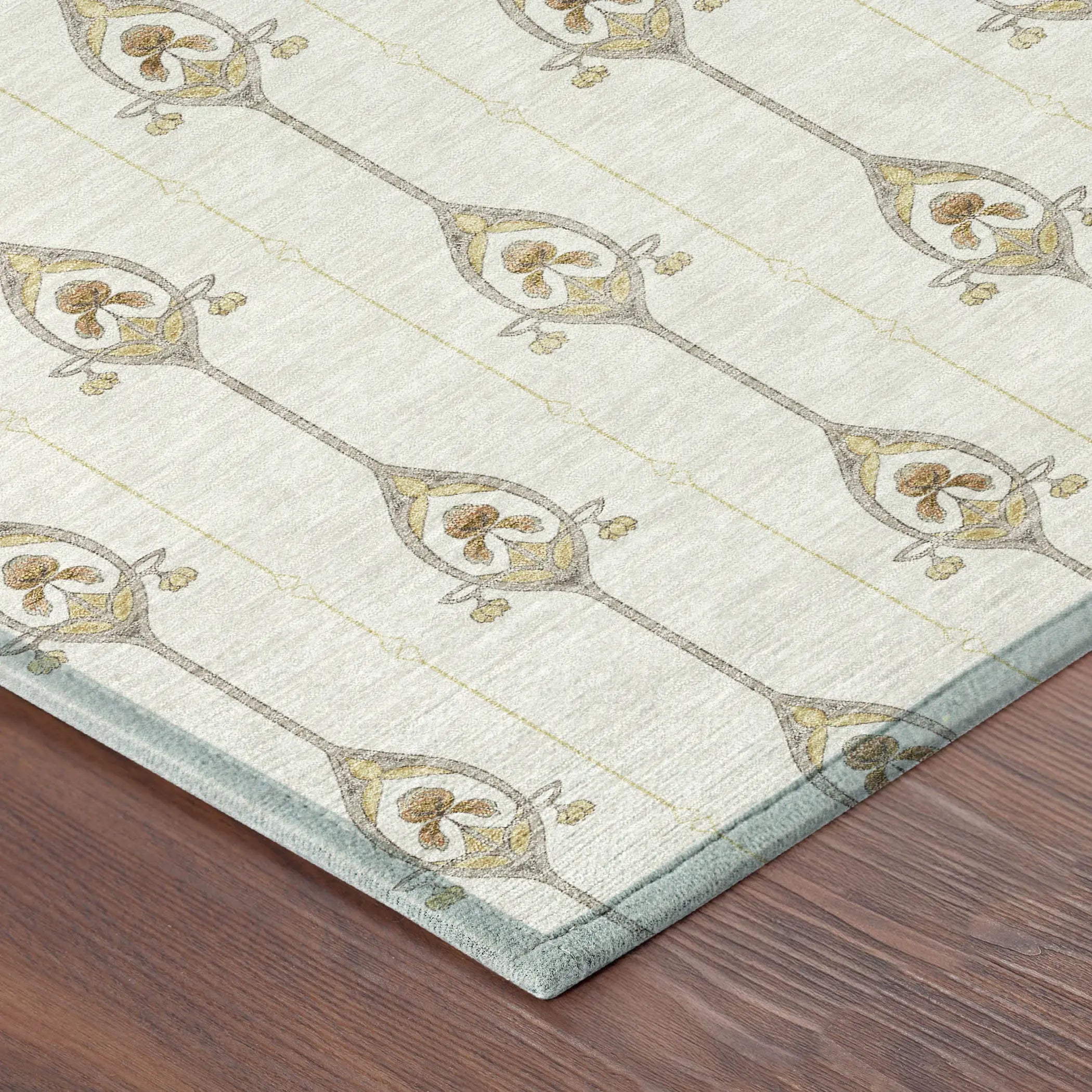 9' X 12' Ivory And Brown Geometric Washable Indoor Outdoor Area Rug Homeroots Outdoor