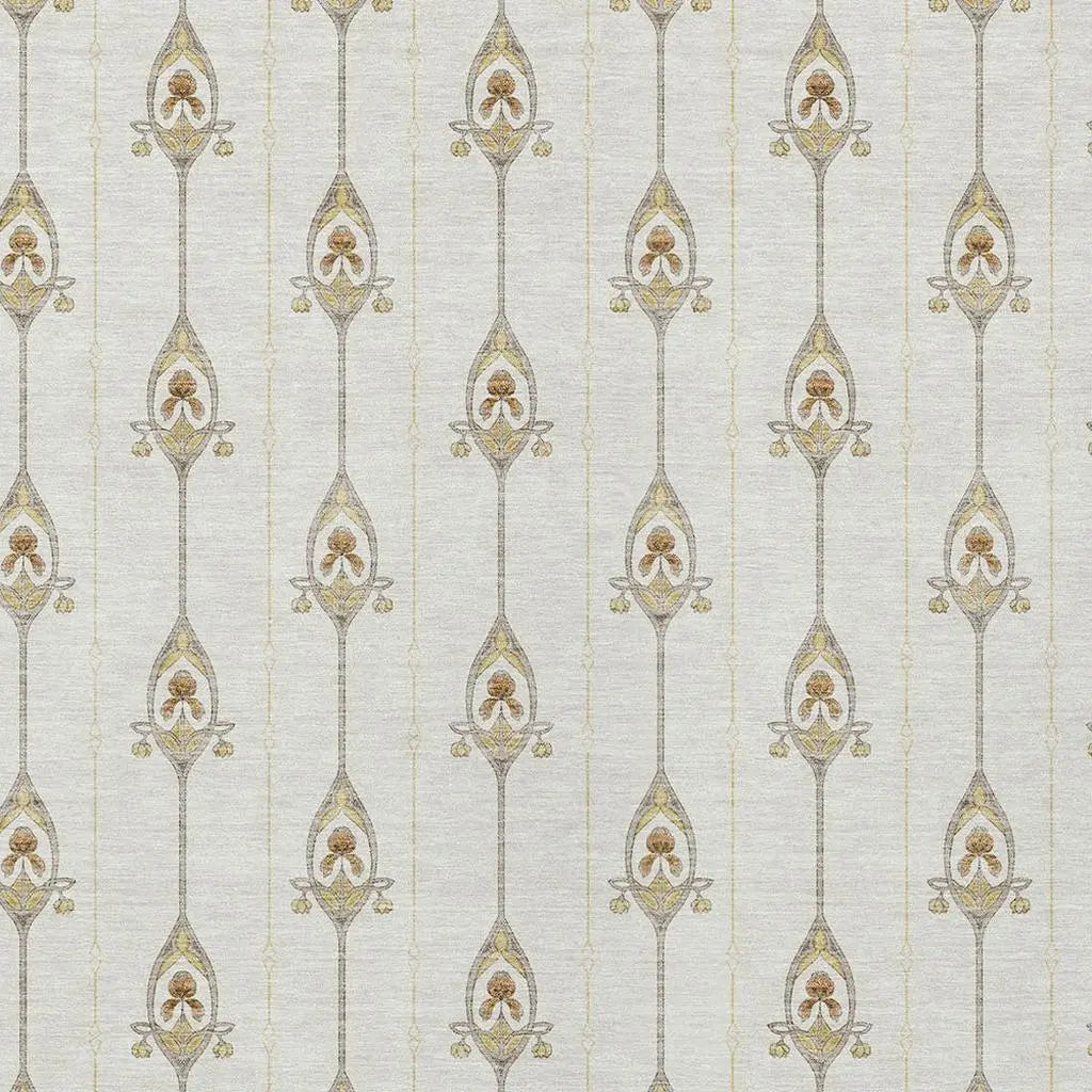 9' X 12' Ivory And Brown Geometric Washable Indoor Outdoor Area Rug Homeroots Outdoor