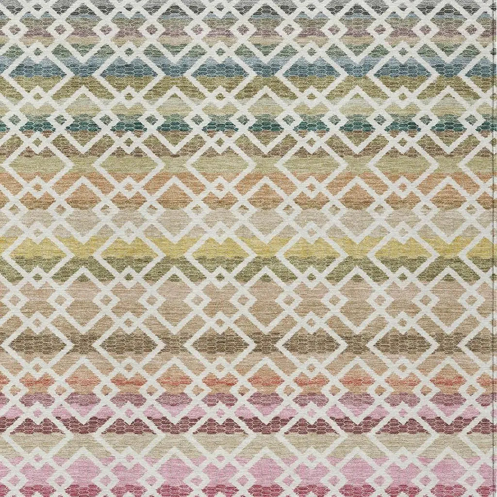 9' X 12' Ivory And Chocolate Striped Washable Indoor Outdoor Area Rug Homeroots Outdoor