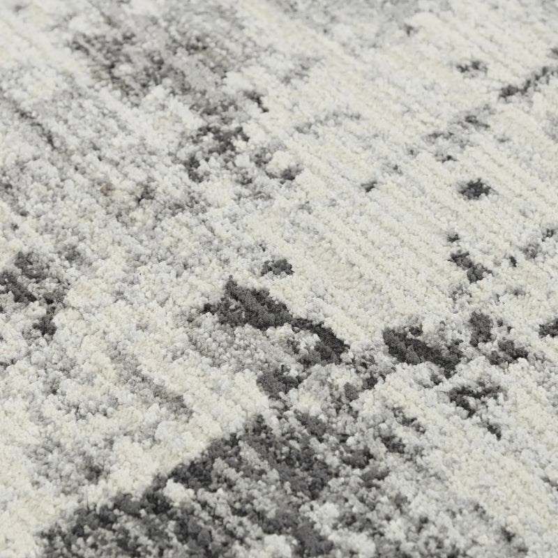 9' X 12' Ivory And Gray Abstract Area Rug Homeroots Home Decor