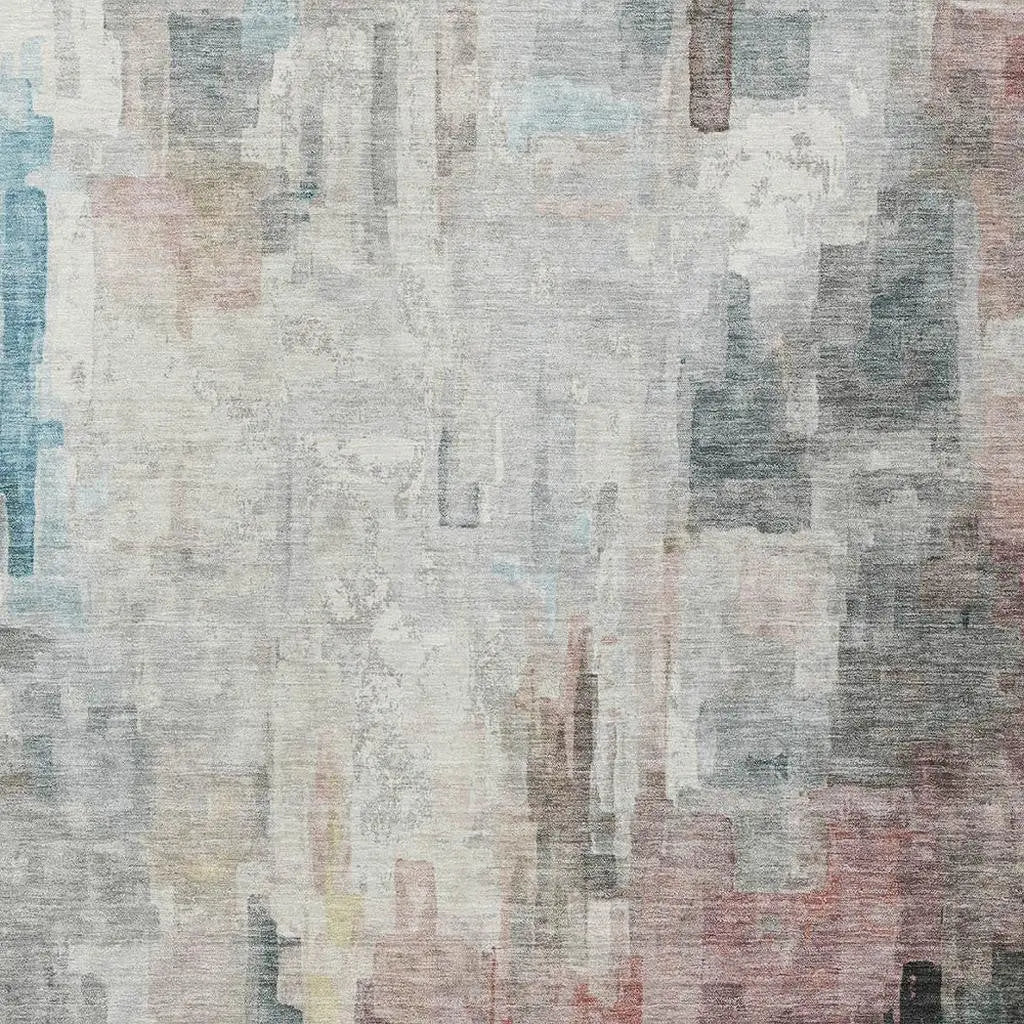9' X 12' Ivory And Gray Abstract Washable Indoor Outdoor Area Rug Homeroots Outdoor