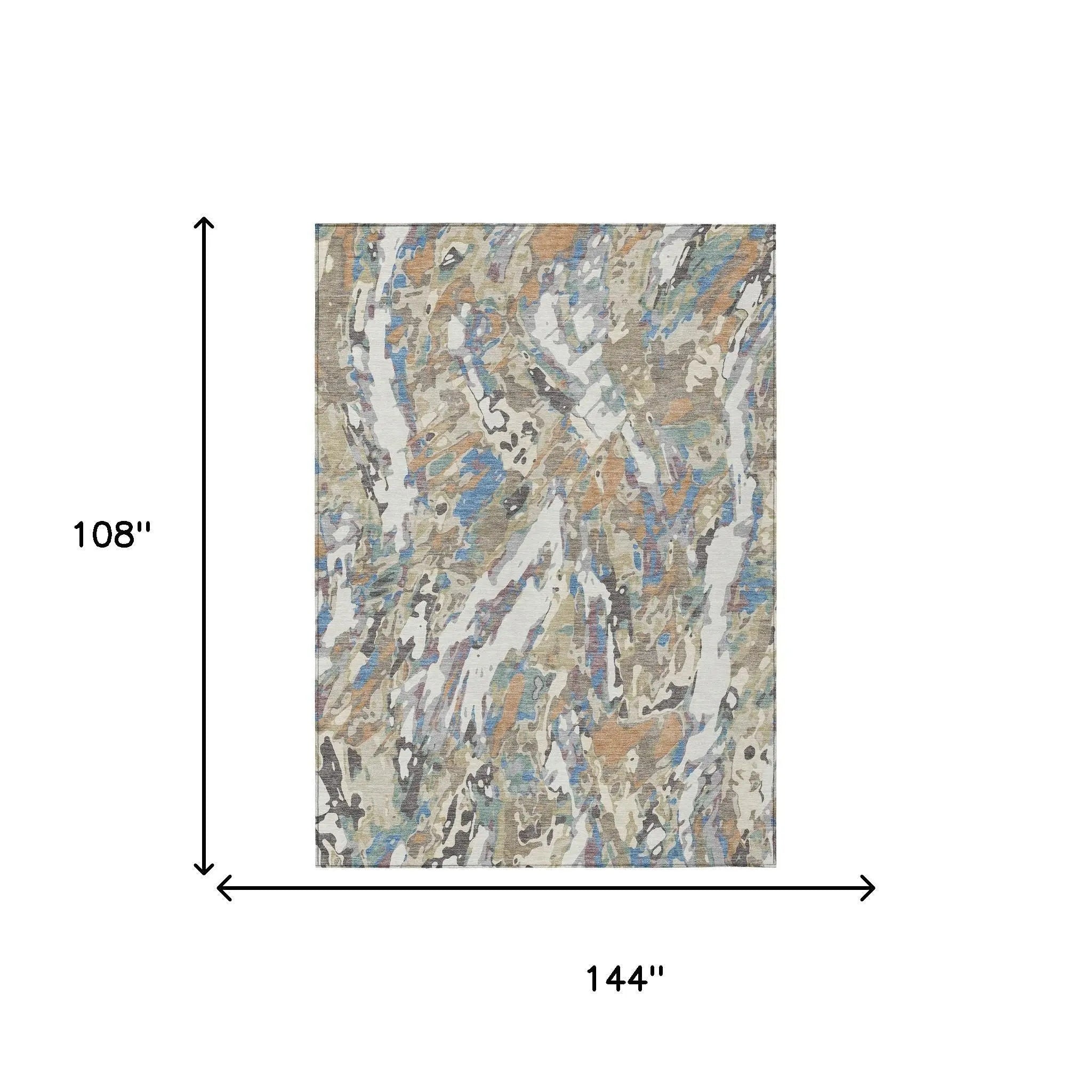 9' X 12' Ivory And Gray Abstract Washable Indoor Outdoor Area Rug Homeroots Outdoor
